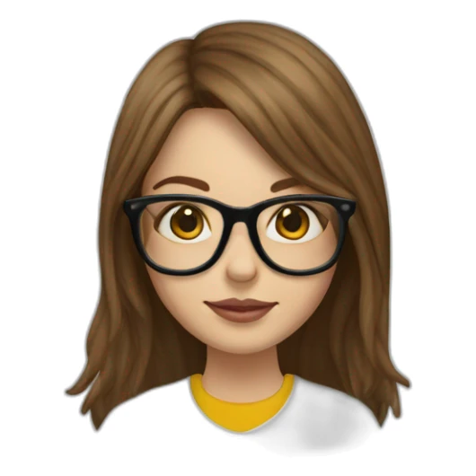 dr.martens on a girl with brown long hair and glasses sticker