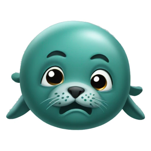 teal seal dizzy confused ordeal sticker