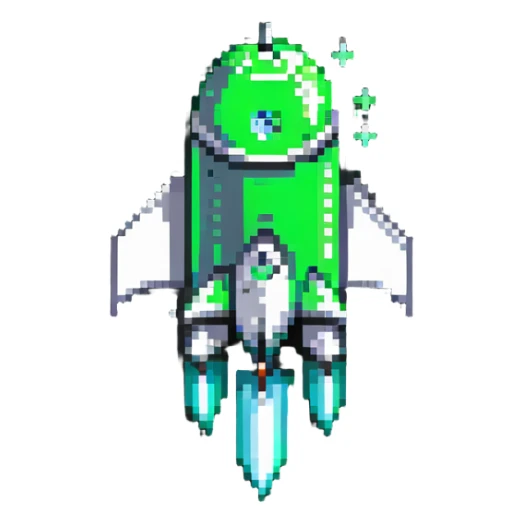 Green check mark with a rocket ship next to it, signifying a successful deployment sticker