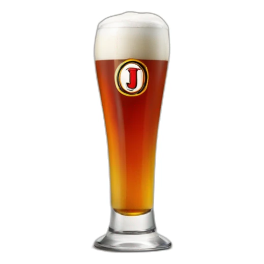 a Glass of belgian Jupiler beer sticker