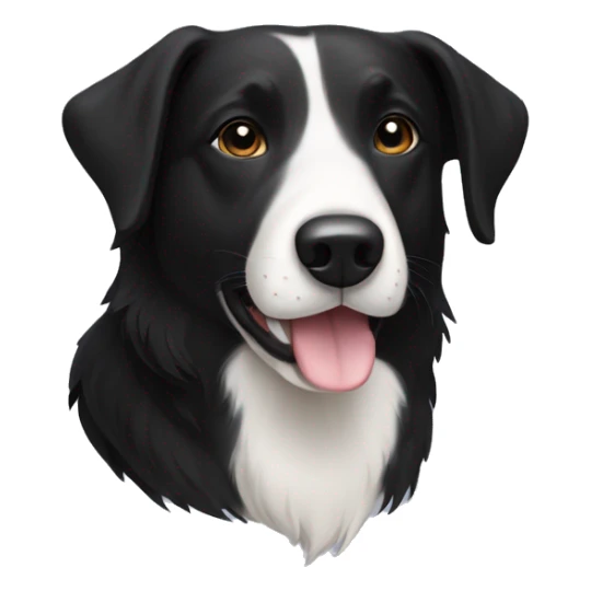 Black and white border collie lab mix sticker