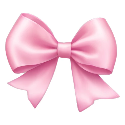 light pink ribbon bow sticker