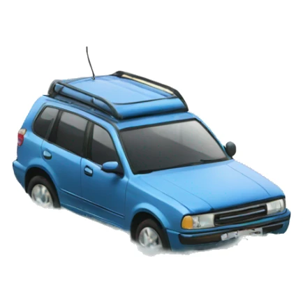 Car on top of water  sticker