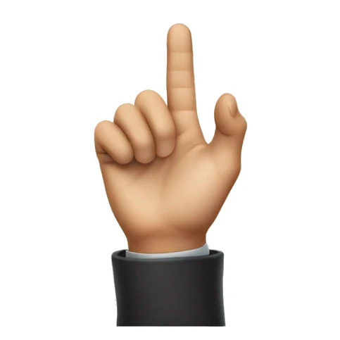 A hand pointing upward having eye symbol on its hand sticker