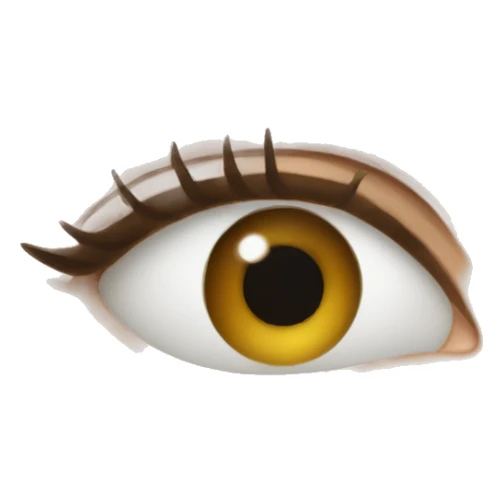 realistic portrait of girl with a lazy eye  sticker