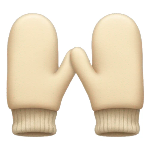pair of beige winter mits sticker