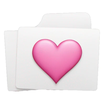 white card with pink heart  sticker