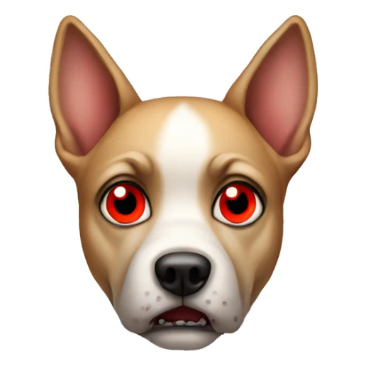 scary dog with red eyes sticker