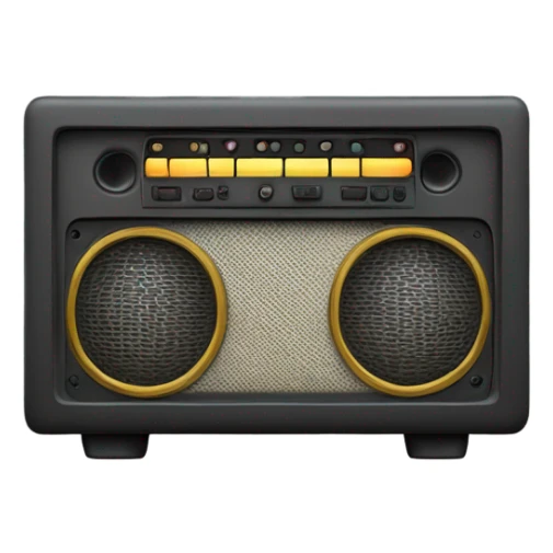 Speaker with bass music playing sticker