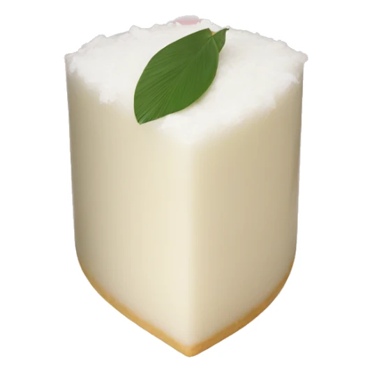 a serving of coconut blancmange sticker