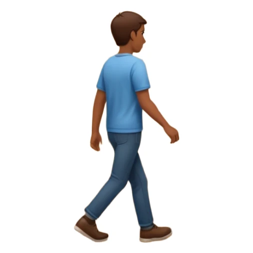 persona yéndose por la puerta  de espalda sticker