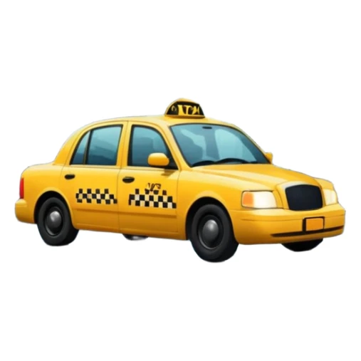 City Rain Scenes, Taxi reflection + puddle. sticker