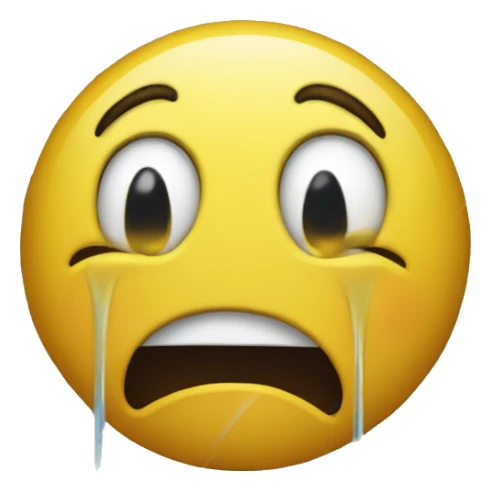 crying screaming emoji in the rain sticker