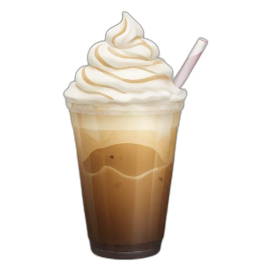 A frappe with cold foam emoji sticker