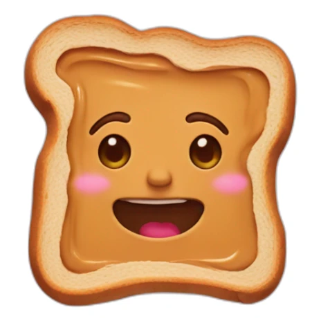 Tartine peanut butter jelly on face sticker