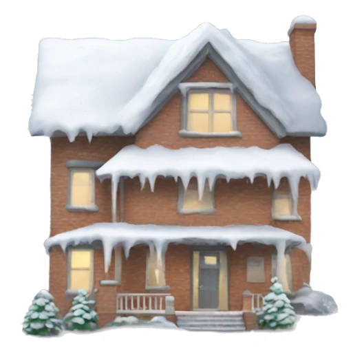 snow around home  sticker
