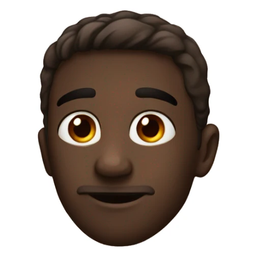 a little pomereinian with brown eyes and nose sticker