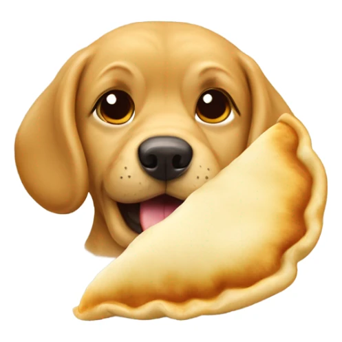 Polish dog eating pierogi sticker