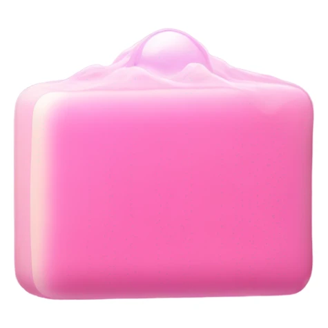 Pink bar of soap with pink bubbles ascending up sticker