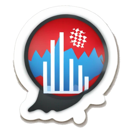 a stock graph going upwards with the stock name Bayern-Sticker sticker