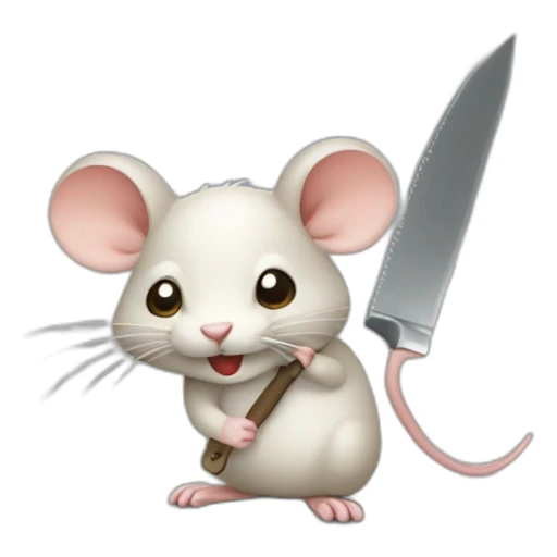 Un rat avec un couteau sticker