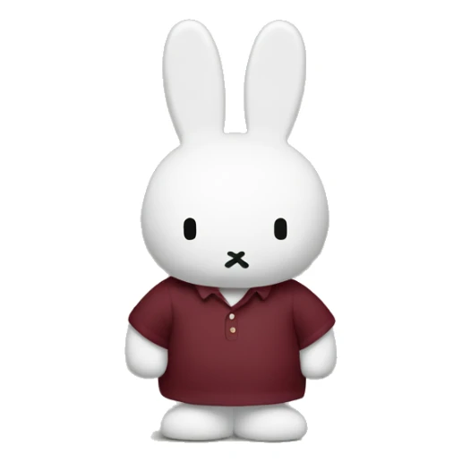 miffy using burgundy shirt and full body sticker
