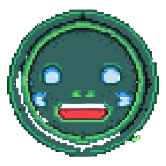 buffering symbol with a face in the center sticker