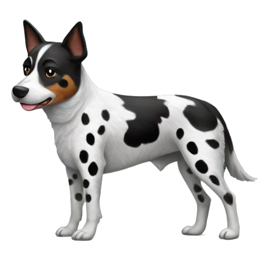 Black and white spotted Australian cattle dog sticker