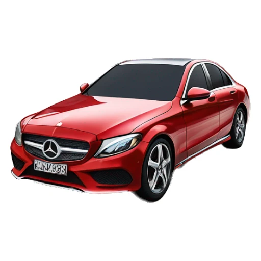 red mercedes benz c300 sticker