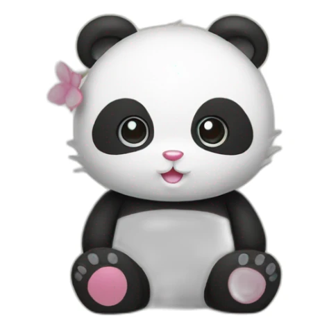 Hello Kitty panda sticker