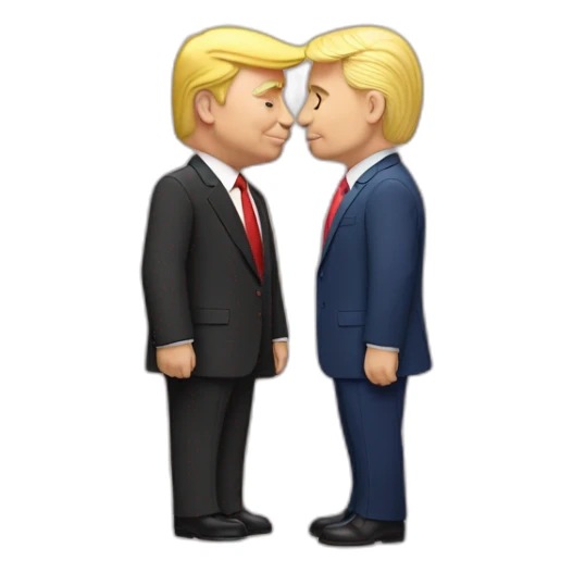 trump-and-putin-kissing,-lgbtq+ friendly, positivity, inclusiveness sticker