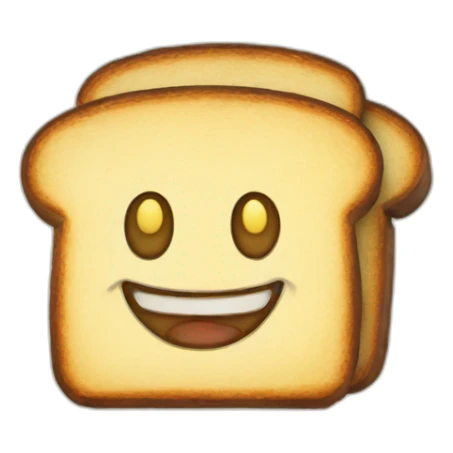 A happy toast drawn in the old disney and cuphead style sticker