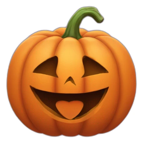 halloween pumpkin with some love emojis around it sticker