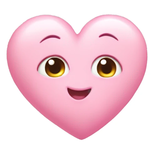 baby pink love heart sticker
