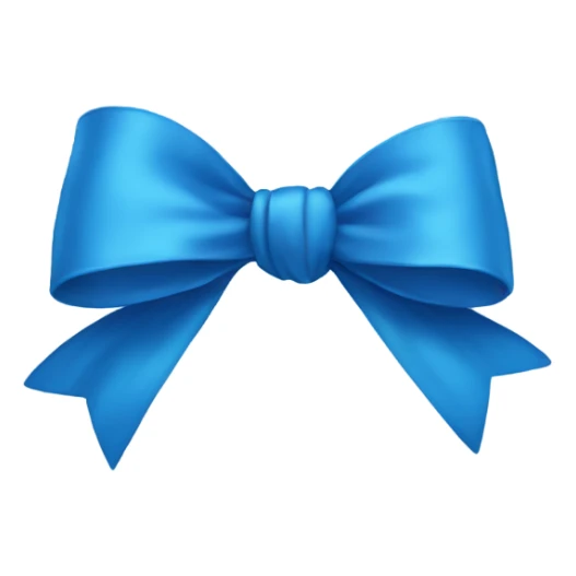 blue bow sticker