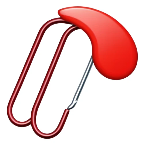 cute bright red hairpin hair clip sticker