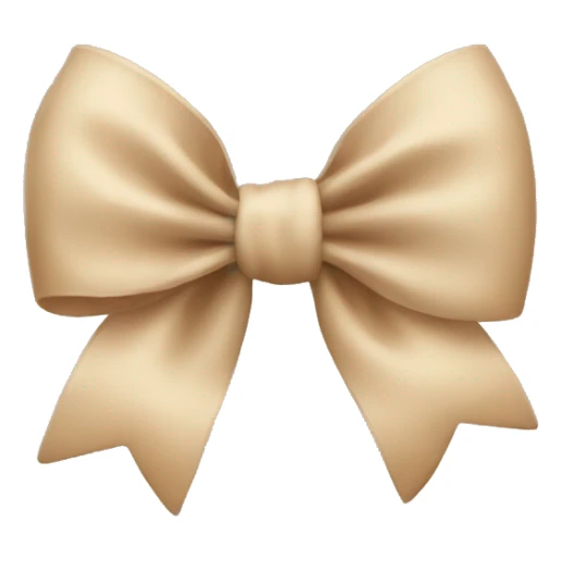 Beige bow sticker