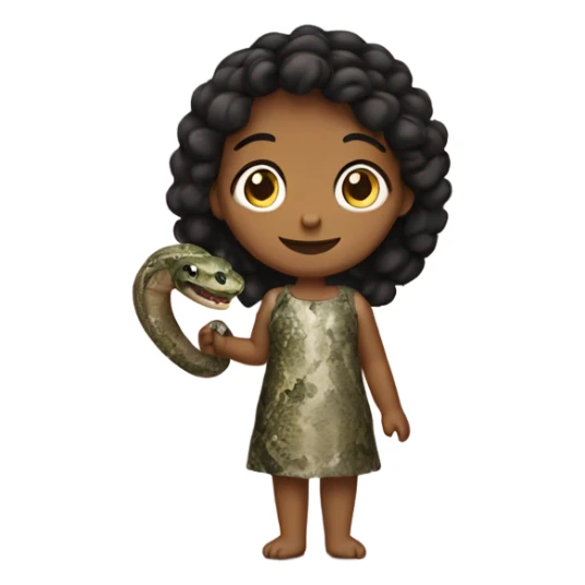 Girl wearing snake and teddy in hand sticker