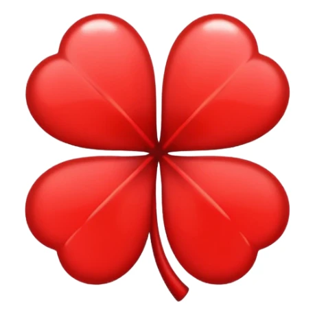 Un trébol de cinco hojas rojo sticker