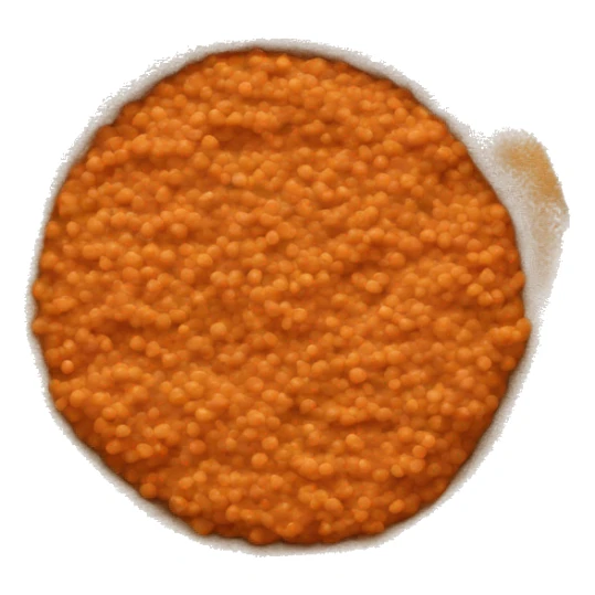 Red lentils stew on injera sticker