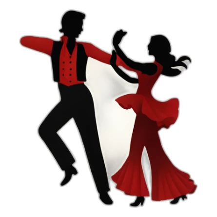 Silueta de pareja de bailaores de flamenco  sticker