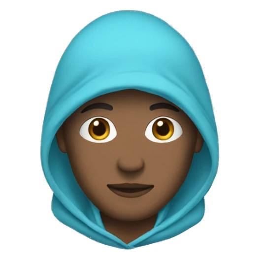 man in light blue hoodie haki color bandana sticker