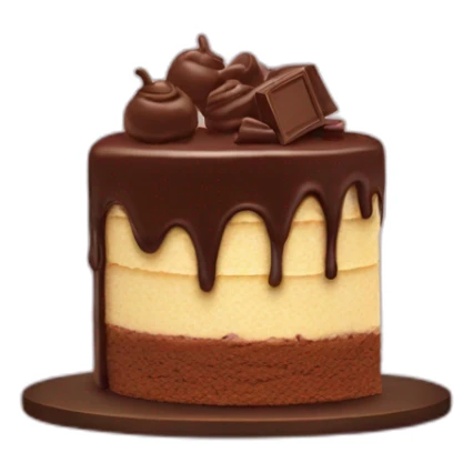 Cake with pieces of chocolate  sticker