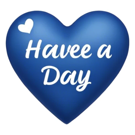 Dark blue heart with the words Have a Good Day in the middle sticker