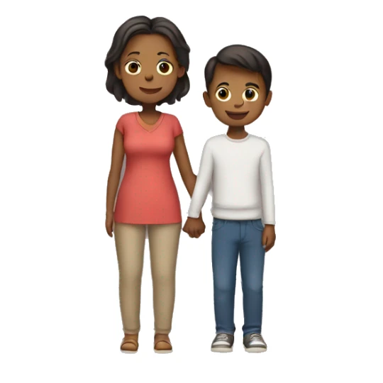 MOM AND SON HOLDING HANDS sticker