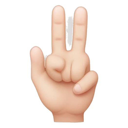 Korean finger heart using the middle finger and thumb sticker