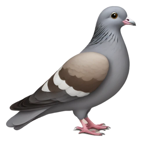 Pigeon dove brown stripes with a heart marking sticker