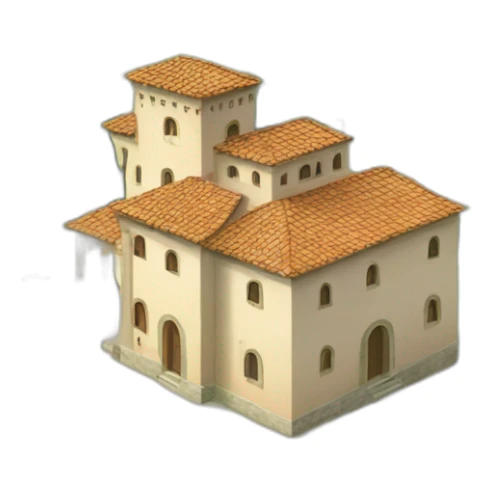 italian countryside villa/castle sticker