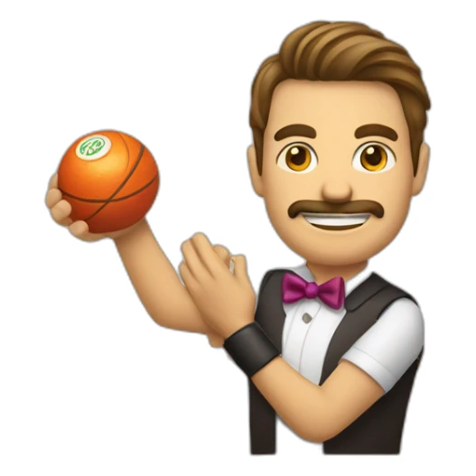 jugador de billar con taco de billar en la mano sticker