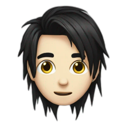 Emo boy longblackhairs sticker
